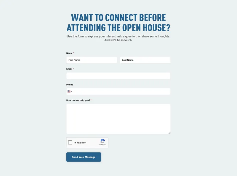 Express interest form