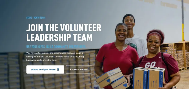 Volunteer Leadership Team landing page