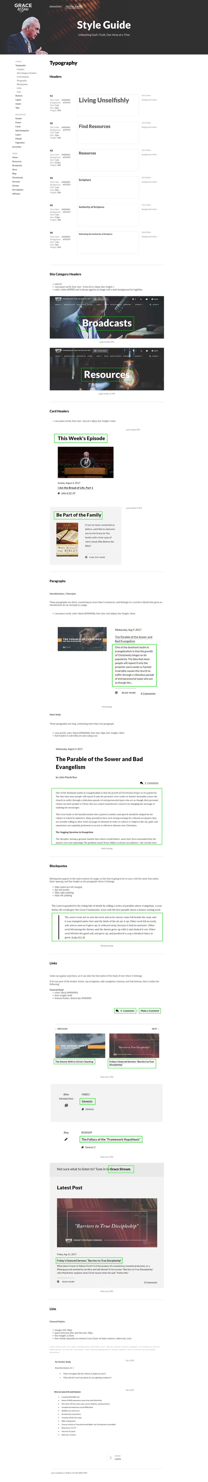 GTY 8 Style Guide Creation