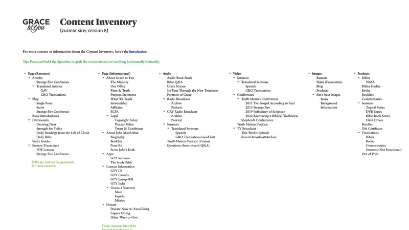 content inventory