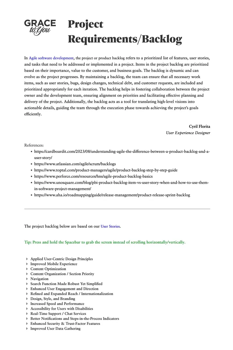 project requirements