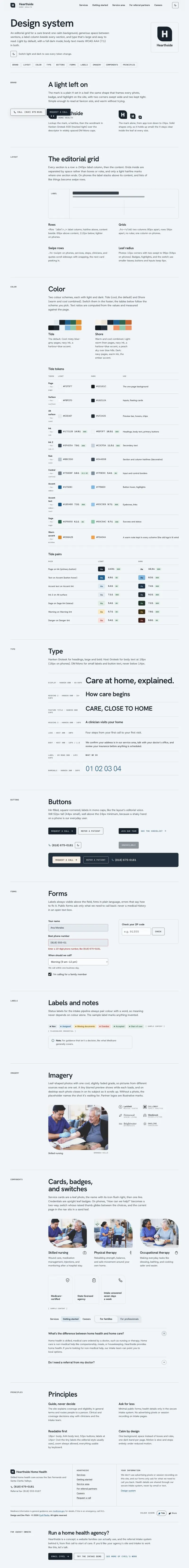 Hearthside — Design system