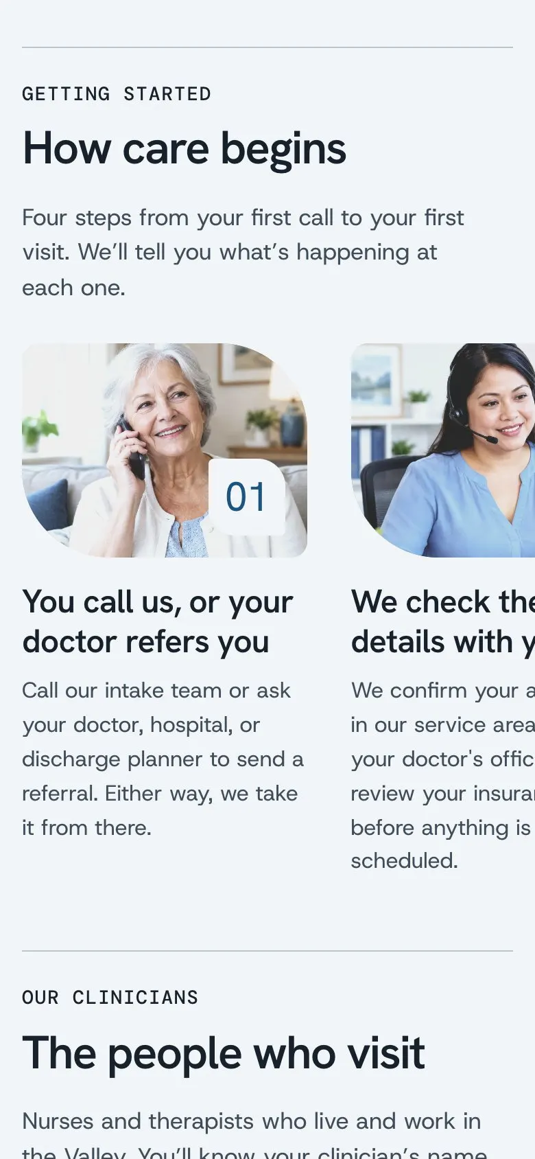 Hearthside on a phone — How care begins