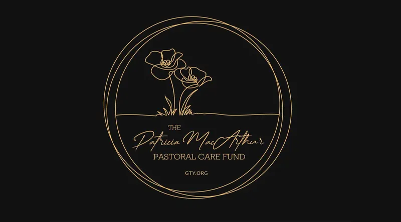 The Patricia MacArthur Pastoral Care Fund logo, gold on black