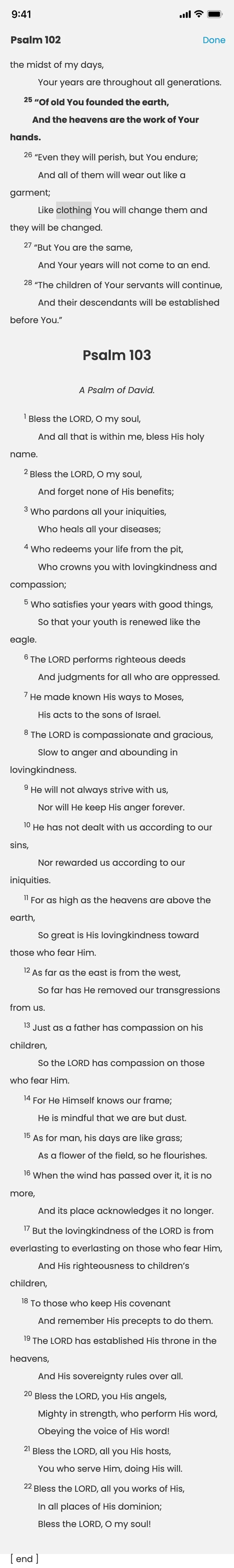 The Study Bible app — Bible text with references