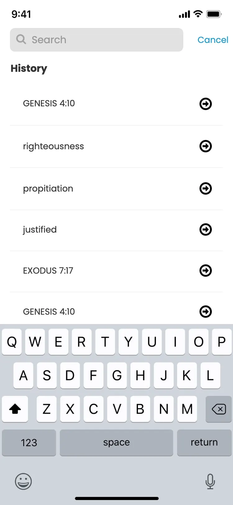 The Study Bible app — Search