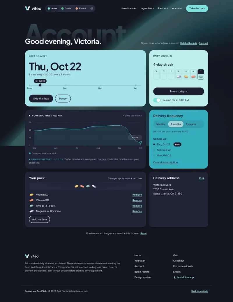 Viteo — Account