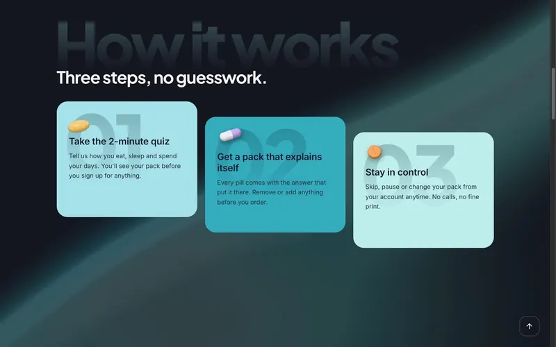 Viteo — Pills land in the steps